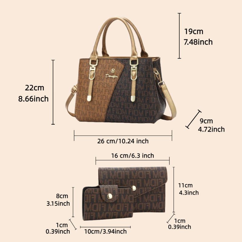 3-piece women's bag set, luxur - Luxury Bags & Leather Repair Of Atlanta recension och pris