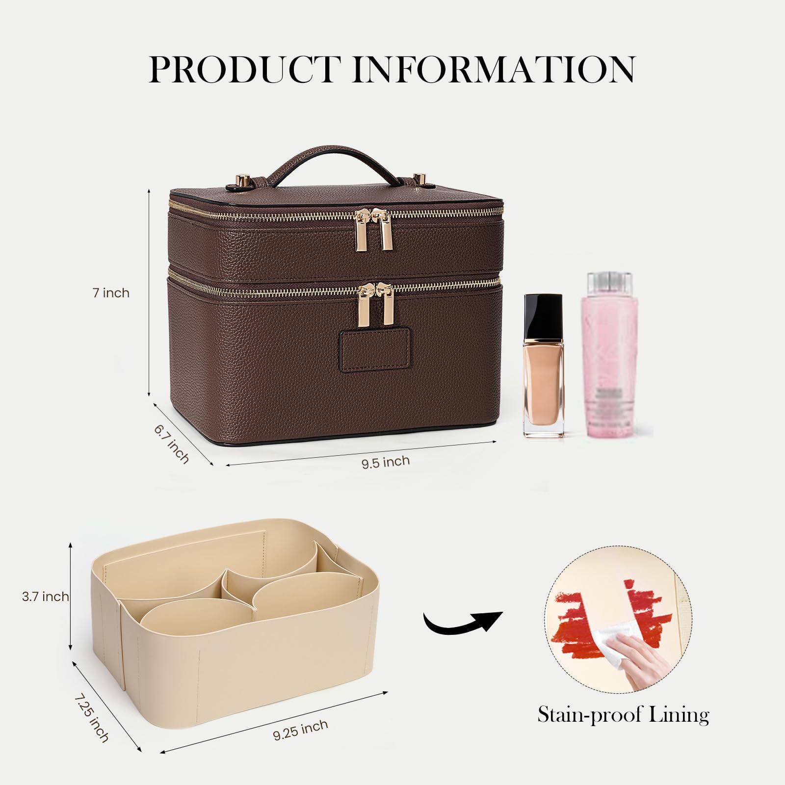 Large Capacity Double-layer Lu - Luxury Bags Leather recension och pris