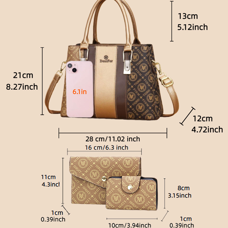 3-piece set of women's handbag - Luxury Bags & Leather Repair Of Atlanta recension och pris