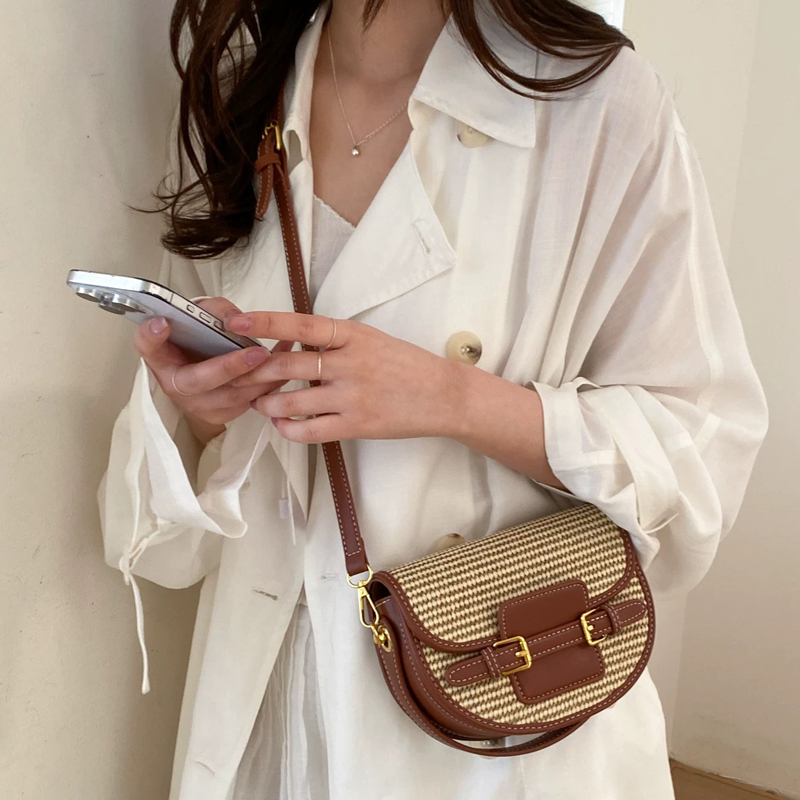 England Style Mini Straw Saddl - Luxury Bags Leather recension och pris
